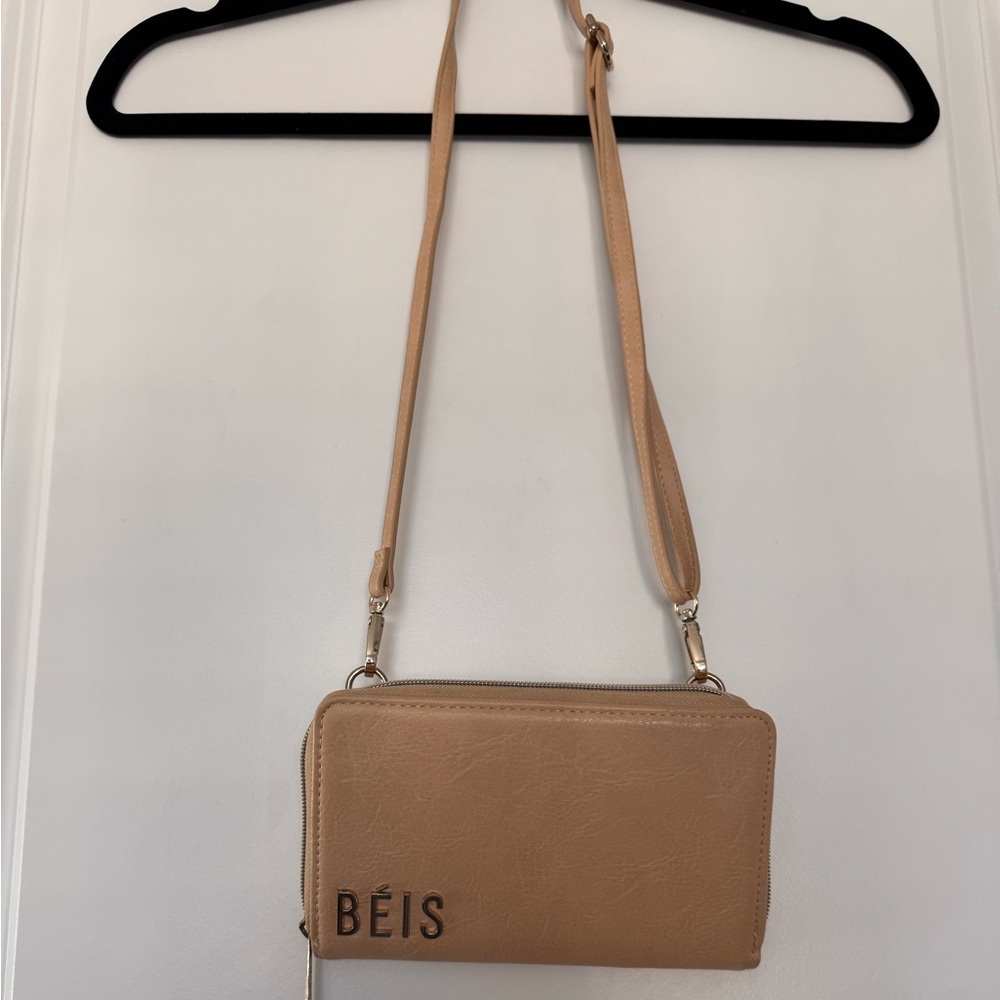 BEIS Beige Crossbody Wallet